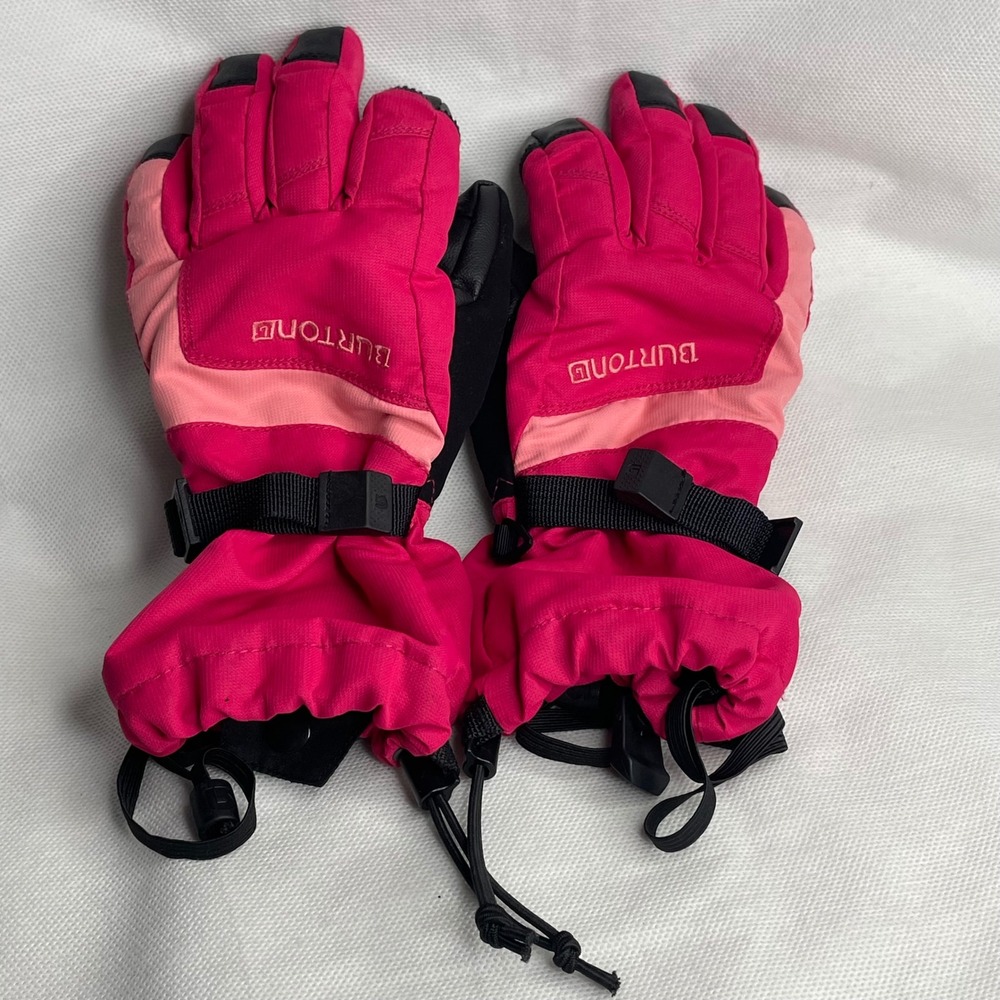 Burton Grab Vent Gloves Youth Size Small Pink Black Ski Snowboard Winter